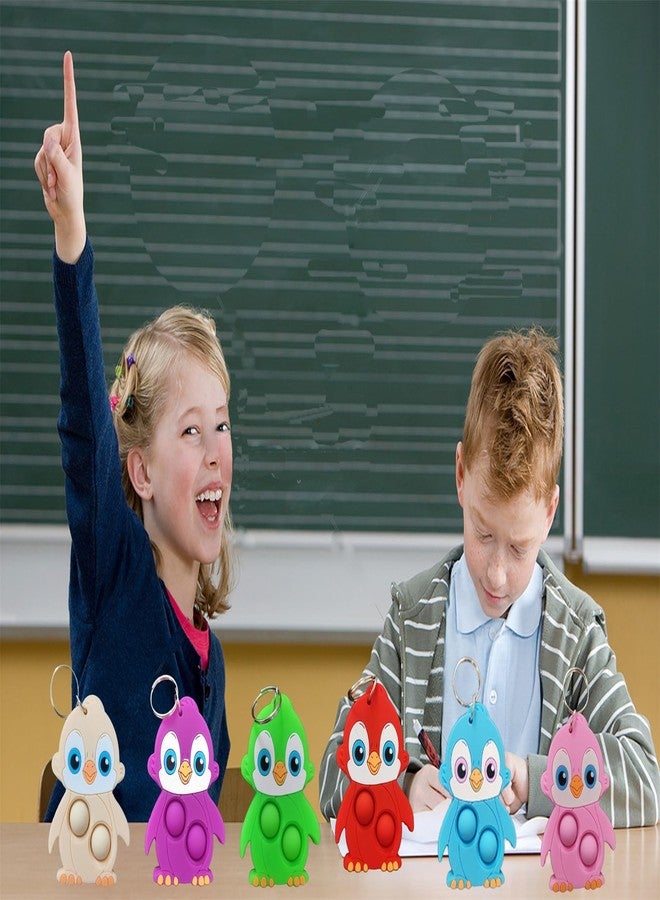 ٢٠ عبوة من حقائب ظهر على شكل بطاريق، سلسلة مفاتيح صغيرة لتخفيف التوتر، هدايا حفلات أعياد الميلاد، جوائز فقاعات للطلاب في الصيف - Image 4